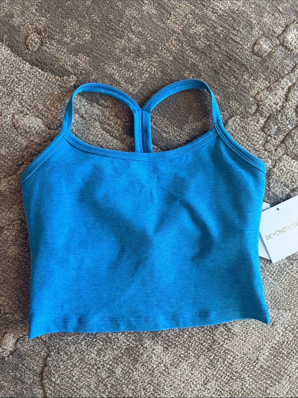 Beyond Yoga Bright Blue Strappy Sports Bra NWT top only - Picture 2 of 4